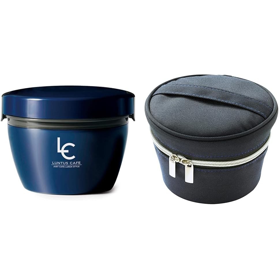Asbel Insulated Lunch Box, Lanta Cafe Bowl, CD-800, Easy to Serve, 28.7 fl oz (800 ml), Navy, Compat