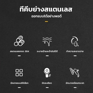คีมคีบอาหารสแตนเลส304 ทนความร้อน ไม่เป็นสนิม กันลื่น มีหลายขนาดให้เลือก เพิ่มความหนา แข็งแรงทนทาน มีขาตั้งในตัว