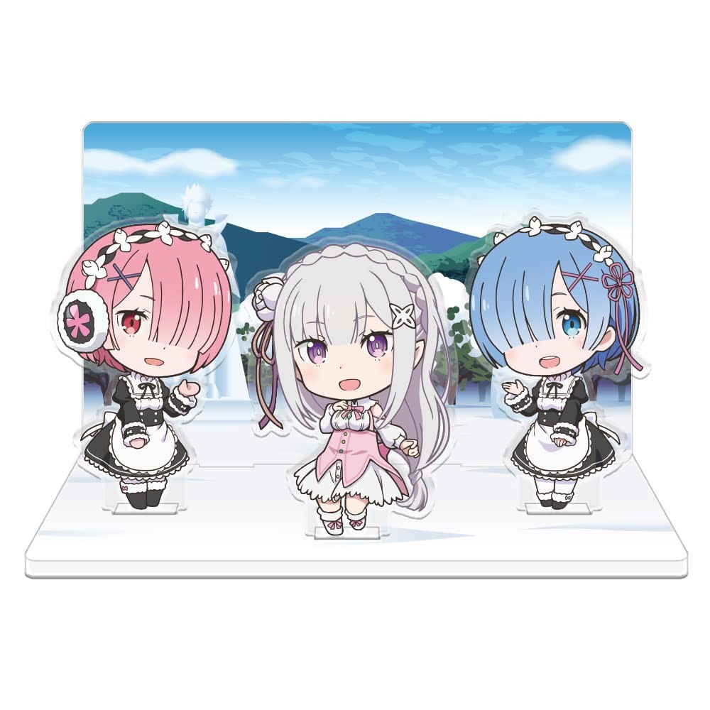 【ส่งตรงจากญี่ปุ่น】 Azu Maker Re:ZERO − Starting Life in Another World − Acrylic Diorama B [Emilia &