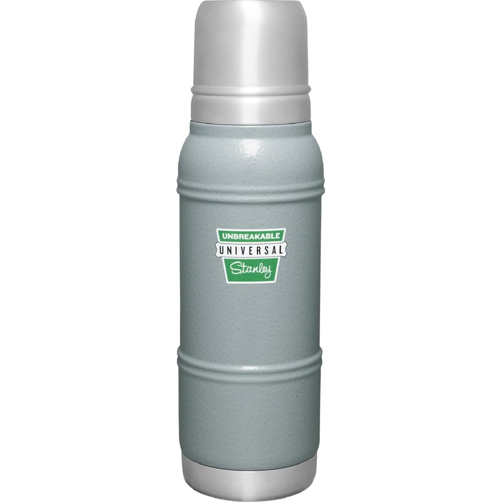 Stanley Milestone Vacuum Bottle, 0.3 fl oz (1 L) Hammertone Silver Water Bottle, Hot and Cold Insula