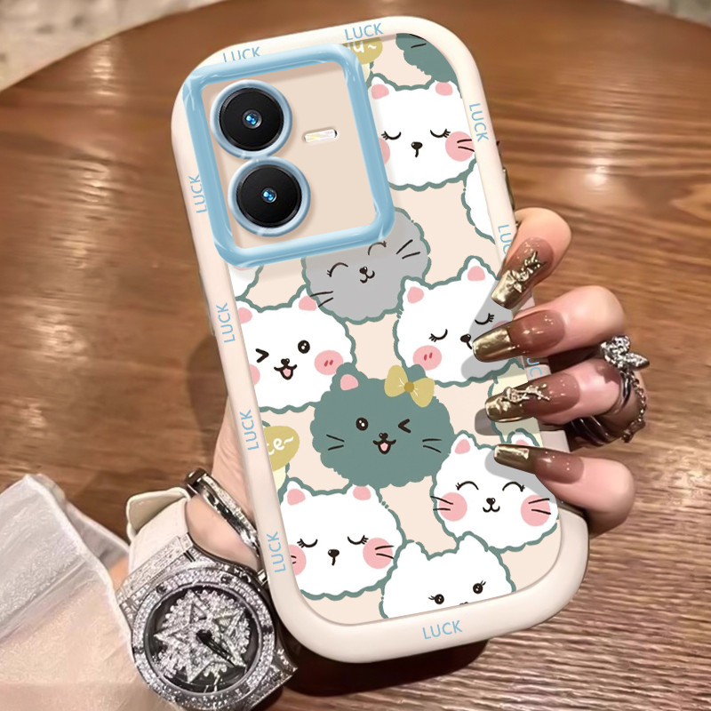 เคสสำหรับ VIVO Y22 Y22s เคสโทรศัพท์ยูนิคอร์นแมวกันกระแทกป้องกันการตก