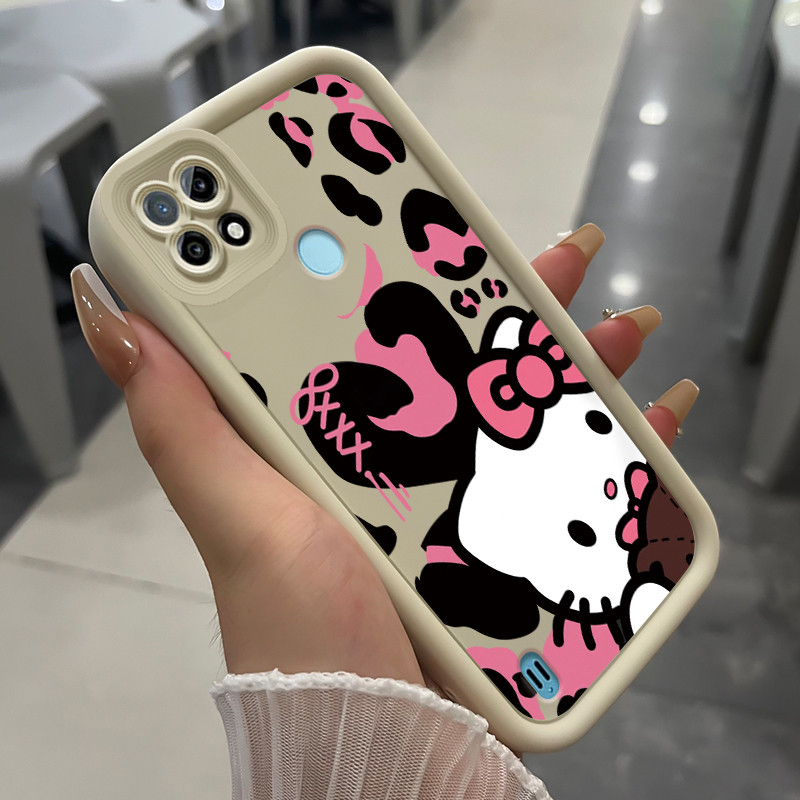 เคสสำหรับ Realme C21 เคสโทรศัพท์แมวสามสีซิลิโคนกันกระแทก - รูปที่ 2