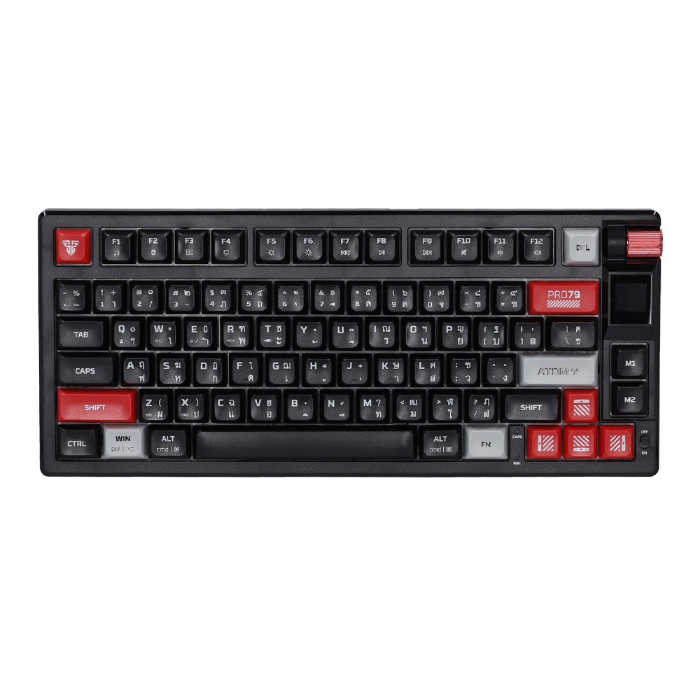 WIRELESS KEYBOARD (คีย์บอร์ดไร้สาย) FANTECH MK917 ATOM PRO79 (BLACK) (BLUE SWITCH RGB EN/TH)