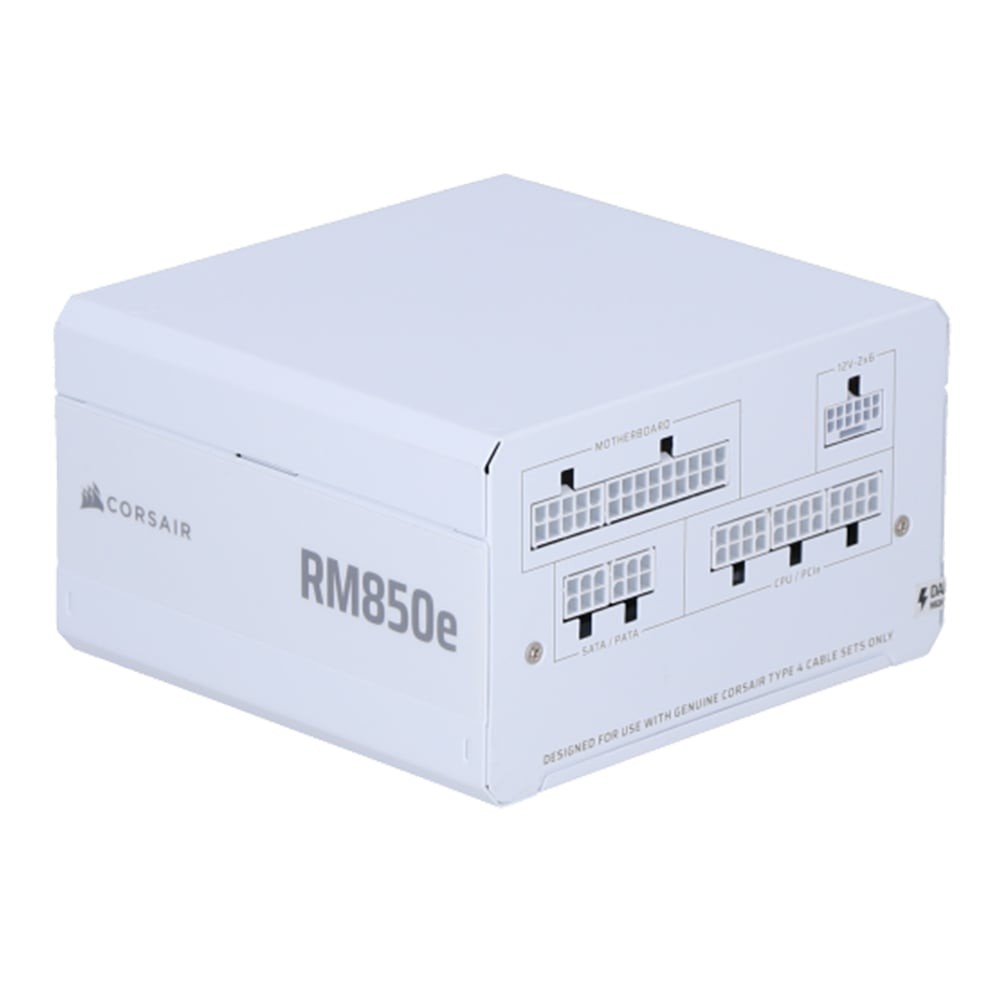 POWER SUPPLY (อุปกรณ์จ่ายไฟ) CORSAIR RM850E - 850W CYBENETICS GOLD WHITE ATX (CP-9020293-NA)