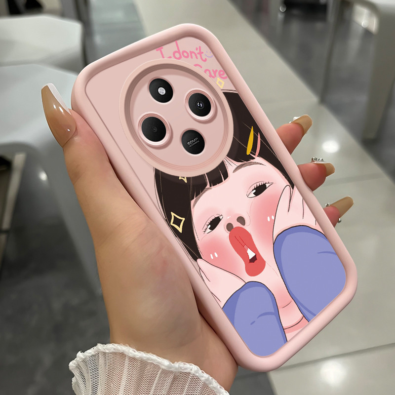เคสสำหรับ Xiaomi Redmi 14C 4G 14C 5G A3 Pro 4G A4 5G POCO C75 เคสโทรศัพท์คู่รักที่น่ารักสามสีซิลิโคนกันกระแทก