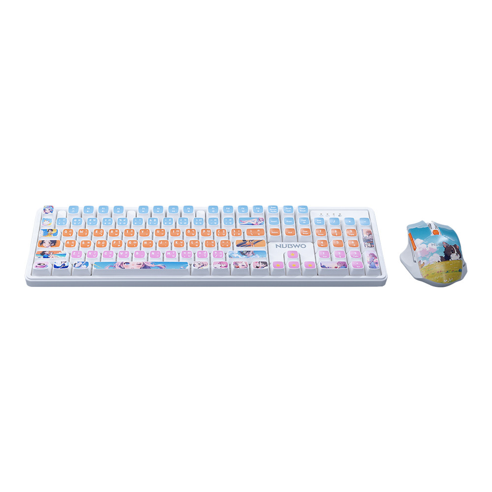 ชุดคีย์บอร์ดและเมาส์ KEYBOARD & MOUSE (คีย์บอร์ดและเมาส์ไร้สาย) NUBWO NKM645 - ANIME PRICESS