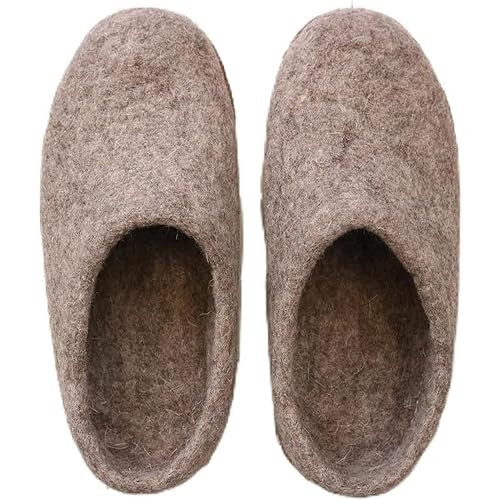 Marushin Maruma Slipper S เนปาล Poka-Poka Room Shoes สีเทา ประมาณ 22.5-24เซนติเมตรสักหลาดขนสัตว์แฮนด