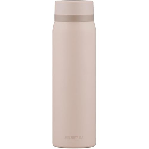 IRIS OHYAMA Iris Oyama ขวดน้ําสกรูแก้ว 500ml Beige สูญญากาศฉนวน 6 ชั่วโมงอุ่น 70 หรือสูงกว่า, เย็น 8