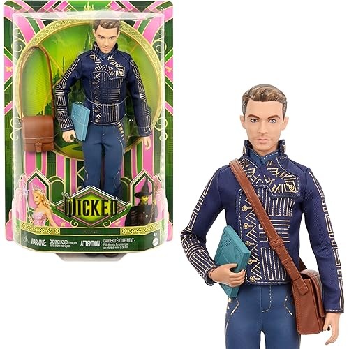 Mattel Universal Wicked Fiyero ตุ๊กตาแฟชั่น Movable ที่ถอดออกได้ชุดนักเรียน Boots Satchel หนังสือเรี