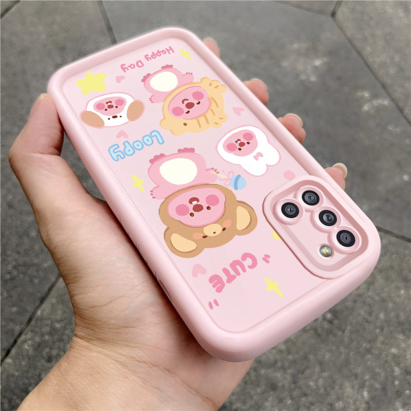 เคสสำหรับ Samsung Galaxy A31 เคสโทรศัพท์บีเวอร์สามสีซิลิโคนกันกระแทก