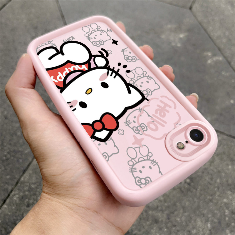 เคสสำหรับ iPhone 6 Plus 6s Plus 7 Plus 8 Plus SE 2020 X Xr Xs Max เคสโทรศัพท์แมวสุนัขสามสีซิลิโคนกันกระแทก