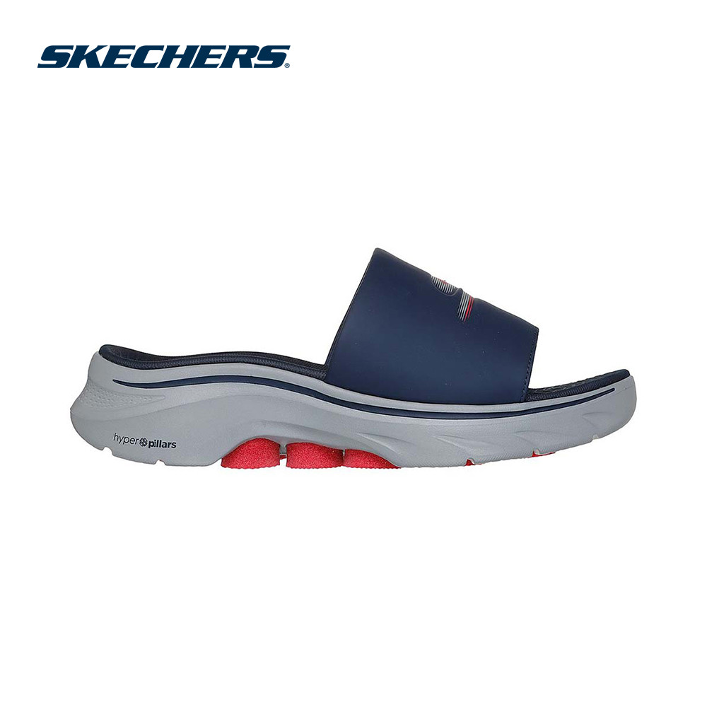 Skechers สเก็ตเชอร์ส รองเท้าแตะผู้ชาย Men On-The-GO GOwalk 7 Sandal Walking Sandals - 229294-NVRD Goga Mat