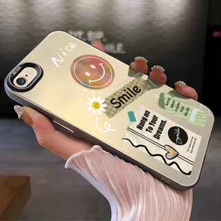 เคสสำหรับ iPhone 6 Plus 6s Plus 7 Plus 8 Plus SE 2020 X Xr Xs Max เคสโทรศัพท์รอยยิ้มดอกไม้รูปหัวใจกันกระแทก