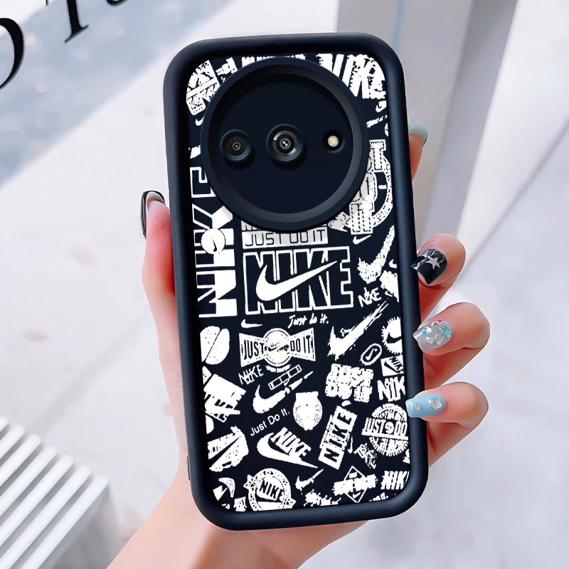 เคสสำหรับ Xiaomi Redmi A3 A3X POCO C61 เคสโทรศัพท์แบรนด์อินเทรนด์สามสีซิลิโคนกันกระแทก