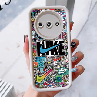 เคสสำหรับ Xiaomi Redmi A3 A3X POCO C61 เคสโทรศัพท์แบรนด์อินเทรนด์สามสีซิลิโคนกันกระแทก