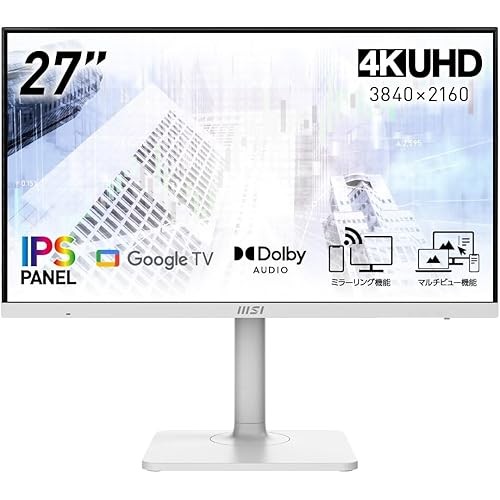 MSI Smart Monitor Modern MD272UPSW 27" / 4K IPS Panel 60Hz 4ms GTG Blue Light Cut Google TV Remote C