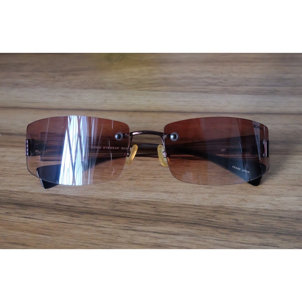 แว่นกันแดด Bonia BNS881 Rimless Sunglasses Size 61/17 132mm สีน้ำตาล