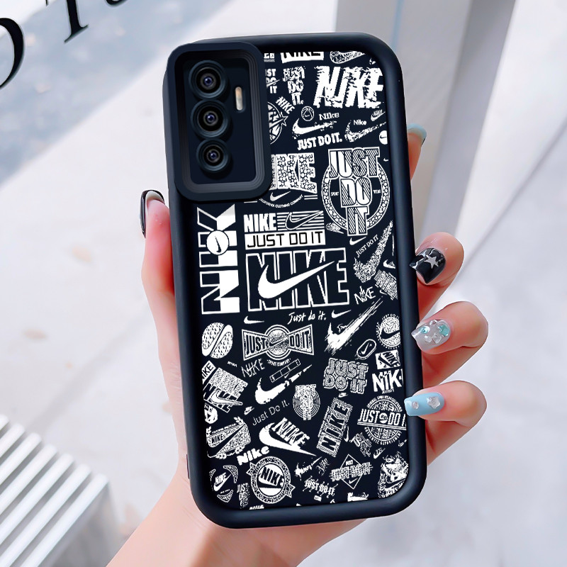 เคสสำหรับ VIVO V23E 4G V23E 5G Y75 เคสโทรศัพท์แบรนด์อินเทรนด์ซิลิโคนกันกระแทก