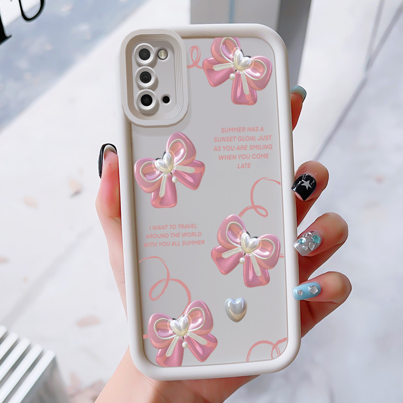 เคสสำหรับ Samsung Galaxy A03s A02s M02s F02s เคสโทรศัพท์กุทัณฑ์สามสีซิลิโคนกันกระแทก
