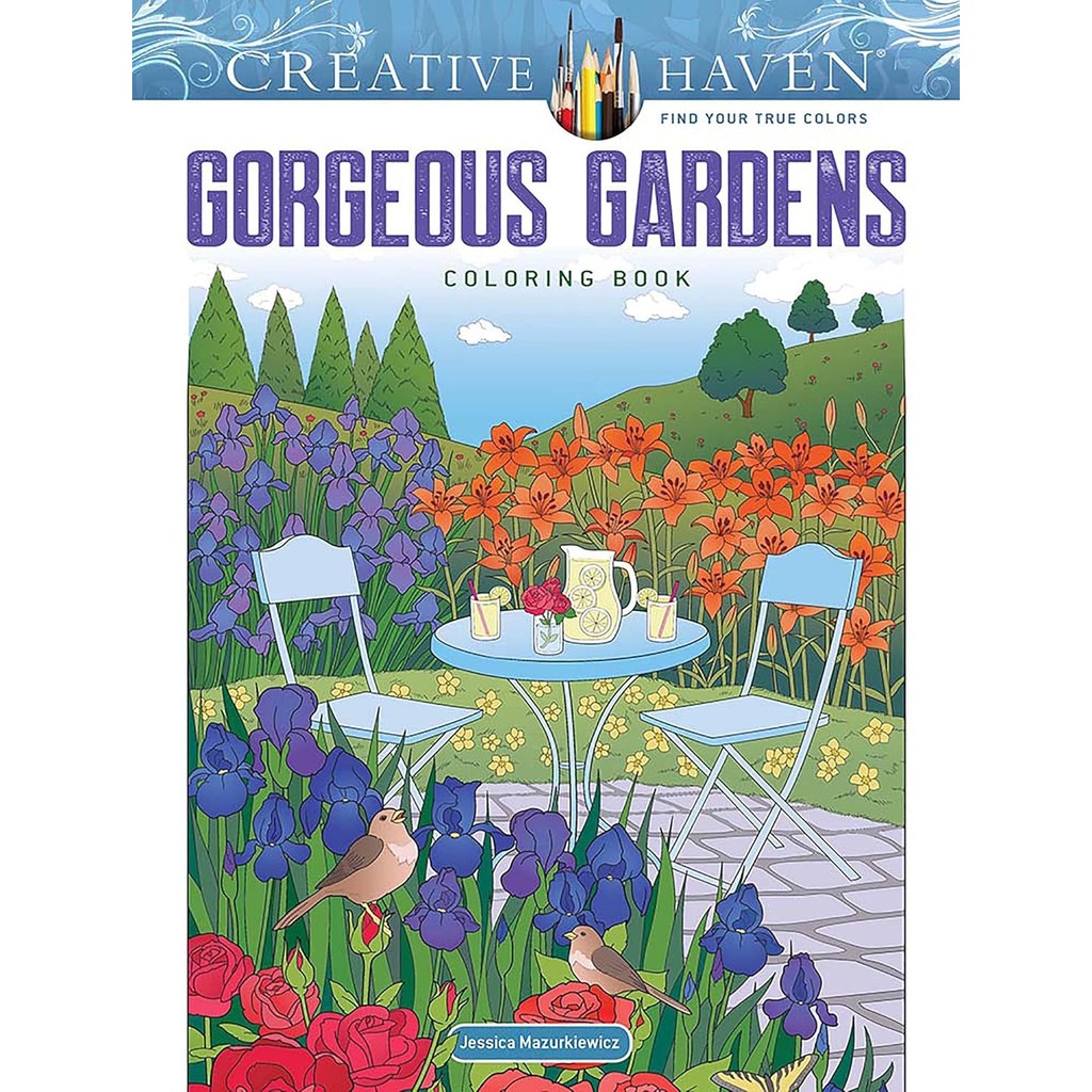 Creative Haven Gorgeous Gardens Coloring Book (Creative Haven)  [Paperback]