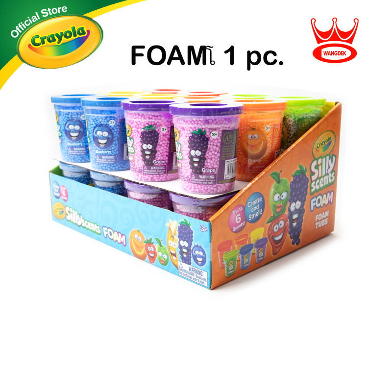 [1ชิ้น] Crayola Silly Scents 5oz Foam เครโยล่า โฟมกลิ่นหอม ขนาด 5ออนซ์ คละสี A1-2919