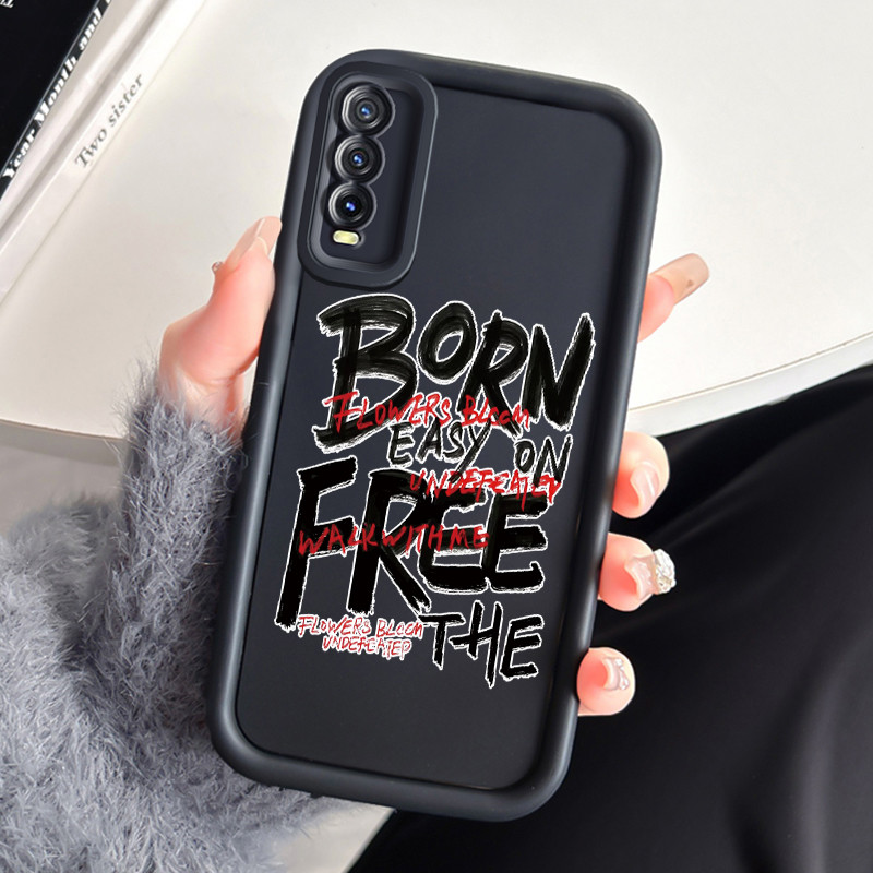เคสสำหรับ VIVO Y20 Y20s Y20i Y20T Y12s Y12a Y30G Y11s เคสโทรศัพท์คําบุคลิกภาพสามสีซิลิโคนกันกระแทก
