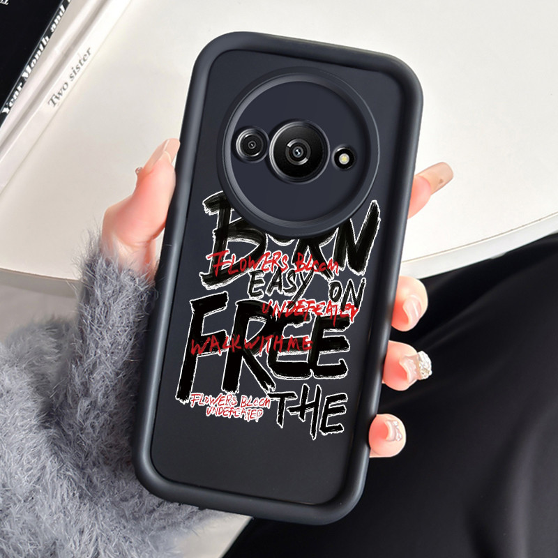 เคสสำหรับ Xiaomi Redmi A3 A3X POCO C61 เคสโทรศัพท์คําบุคลิกภาพสามสีซิลิโคนกันกระแทก