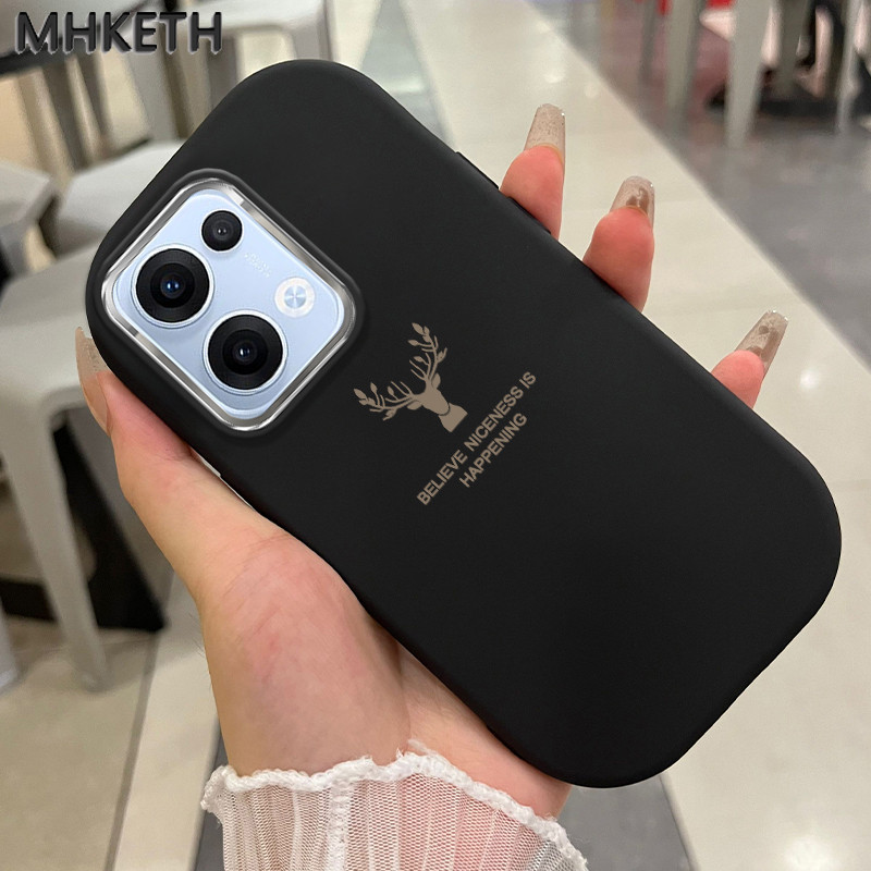 MHKETH เคสสำหรับ OPPO Reno 13 5G Reno 13F 4G Reno 13F 5G เคสการออกแบบหัวกวางขั้นสูงเคสโทรศัพท์ง่าย