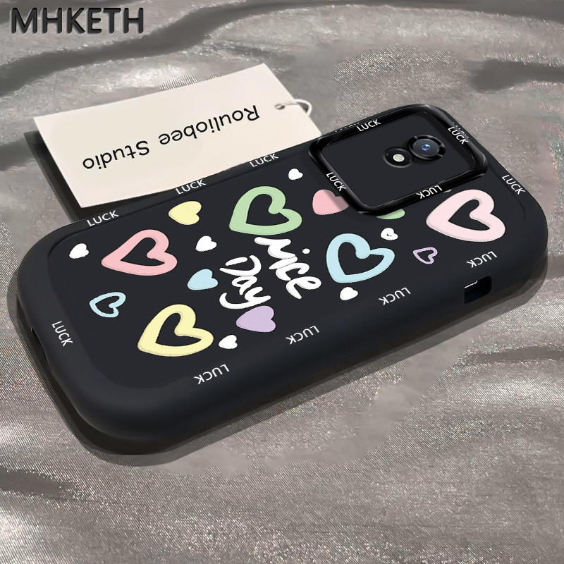 MHKETH เคสสำหรับ VIVO Y02 Y02A Y02T Y11 2023 เคสโทรศัพท์ป้องกันการกระแทกลายความรักใหม่