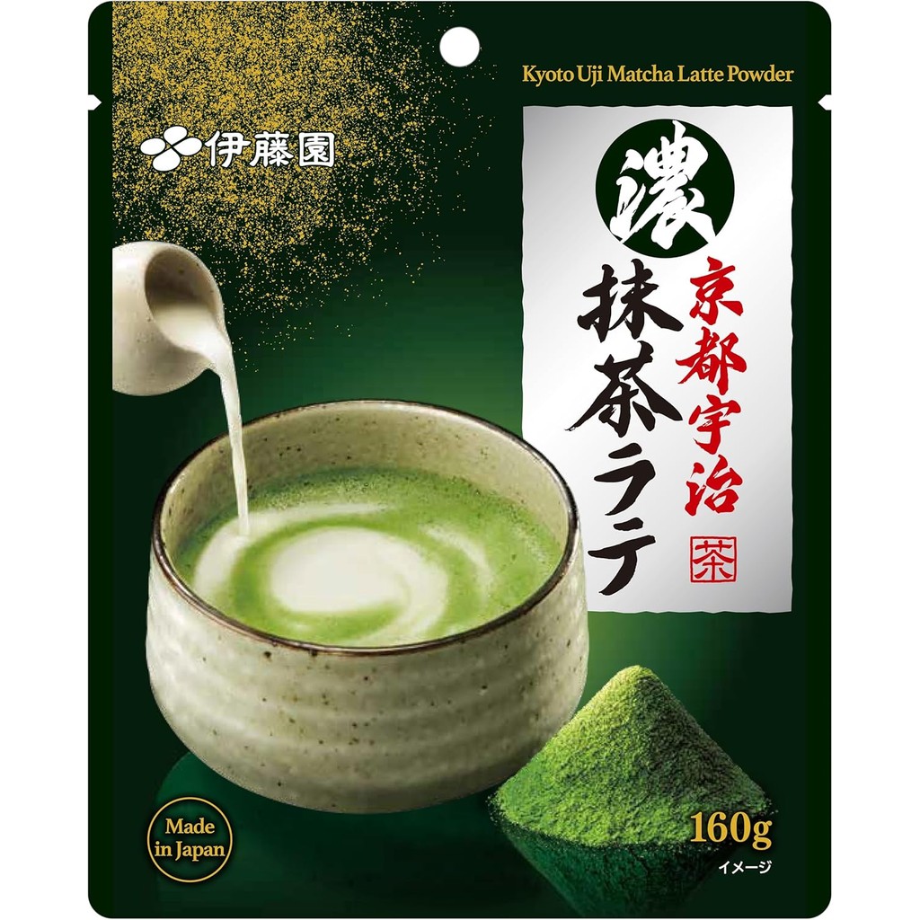 Itoen Dark Kyoto Uji Matcha Latte, 5.6 oz (160 g), Powder, Zipper Closure Bag TypeDirectly from Japa