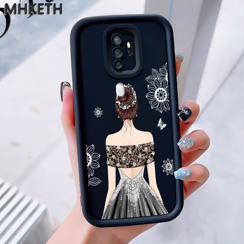 เคสสำหรับ OPPO A5 2020 A9 2020 เคสโทรศัพท์มีลายสาวโรแมนติกและทันสมัย
