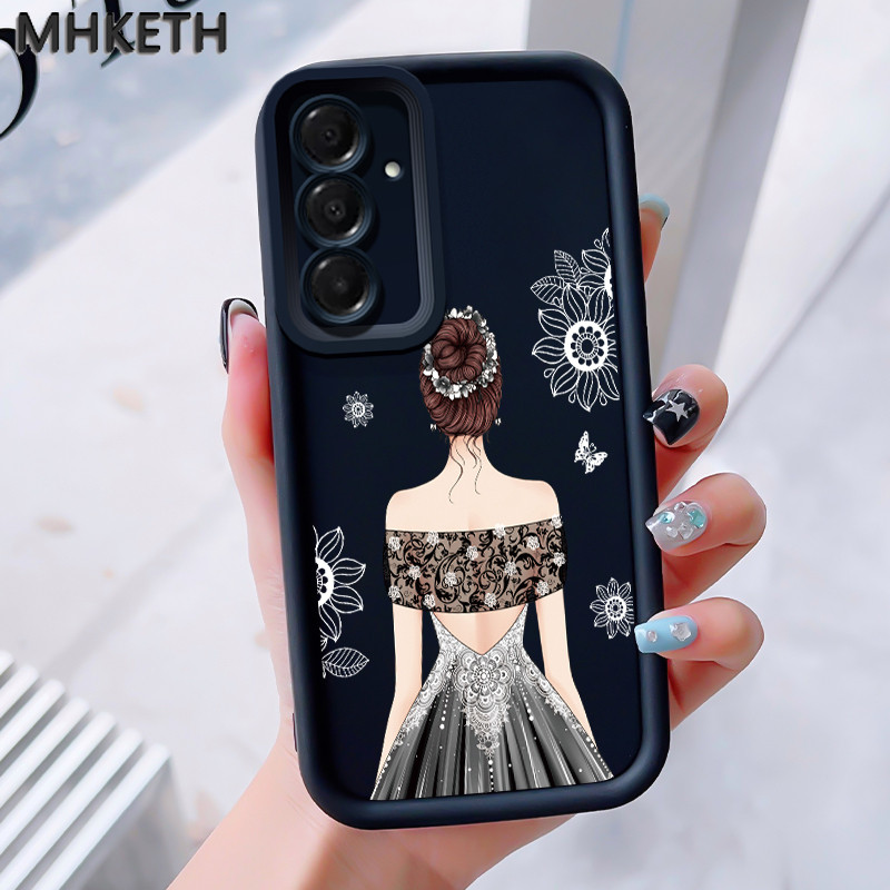 เคสสำหรับ Samsung A16 4G A16 5G เคสโทรศัพท์มีลายสาวโรแมนติกและทันสมัย