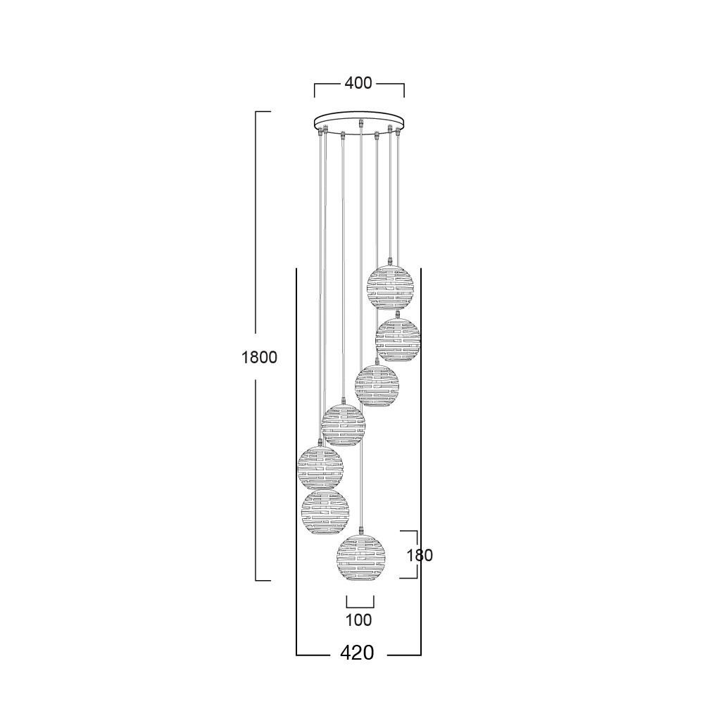 LUMAX ไฟช่อ 01-02938 สีขาว 7 หัว จัดส่งโดย HomePro - รูปที่ 4