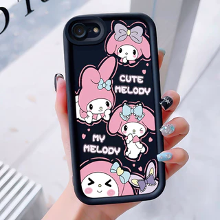 เคสสำหรับ iPhone 6 Plus 6s Plus 7 Plus 8 Plus SE 2020 X Xr Xs Max เคสโทรศัพท์กระต่ายน่ารักสามสีซิลิโคนกันกระแทก