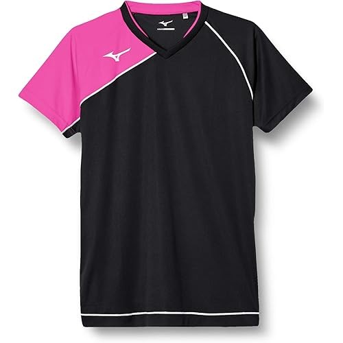 Mizuno Volleyball Wear Short Sleeves Game Shirt Sweat Absorption Quick Dry V2Ma8001 98 Black X Berry