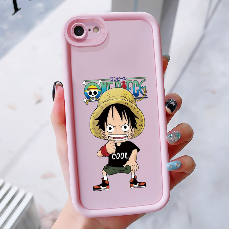 เคสสำหรับ iPhone 6 Plus 6s Plus 7 Plus 8 Plus SE 2020 X Xr Xs Max เคสโทรศัพท์ตัวเอกอนิเมะสามสีซิลิโคนกันกระแทก