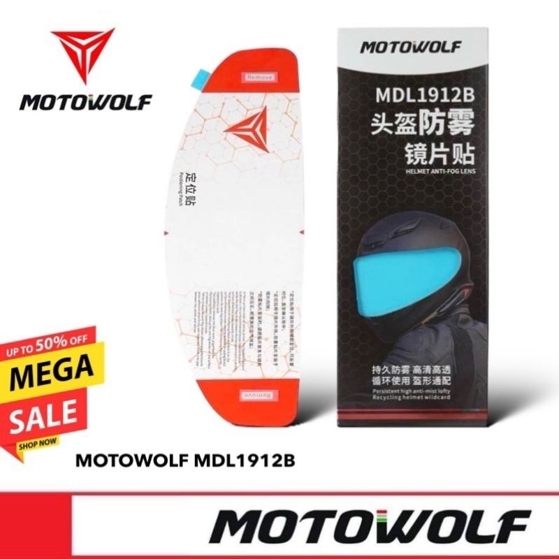 ส่งด่วน⚡️🔥MOTOWOLF MDL 1912B ใหม่ ‼️ANTI-FOG Full-face Helmet ฟิล์มกันฝ้า สำหรับติดชิลด์หมวกกันน็อค
