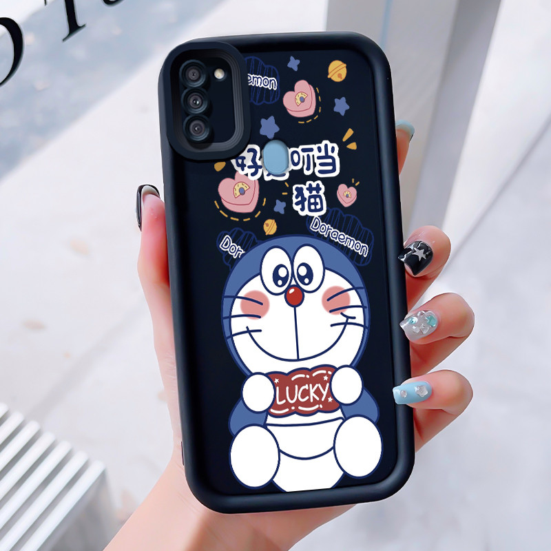 เคสสำหรับ Samsung A11 M11 เคสโทรศัพท์แมวสามสีกันกระแทกซิลิโคน
