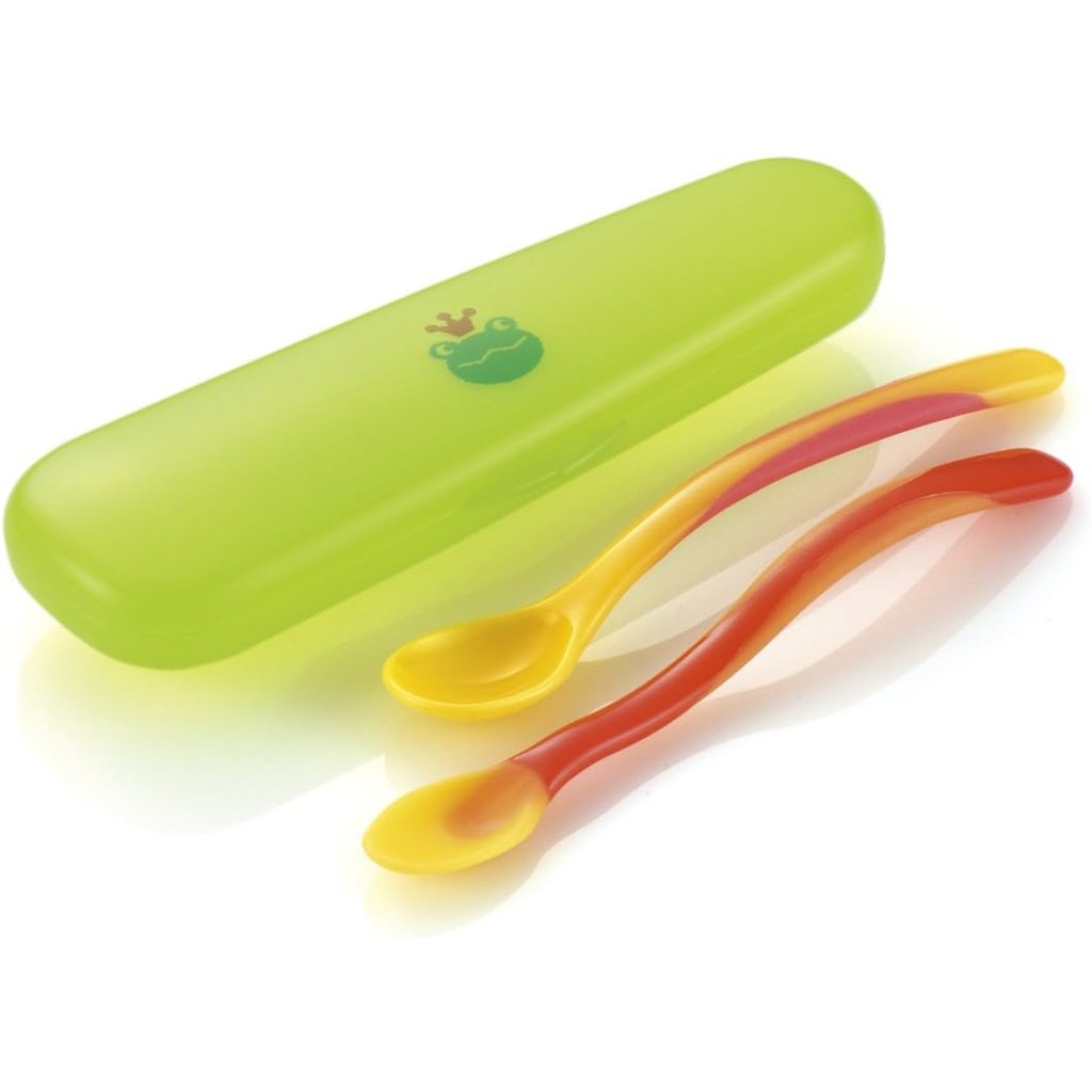 Richell Cutlery "Odekake Lunch-kun" (Lunch on the go) Baby Food Spoon Set (with case) Soup spoon: 6.