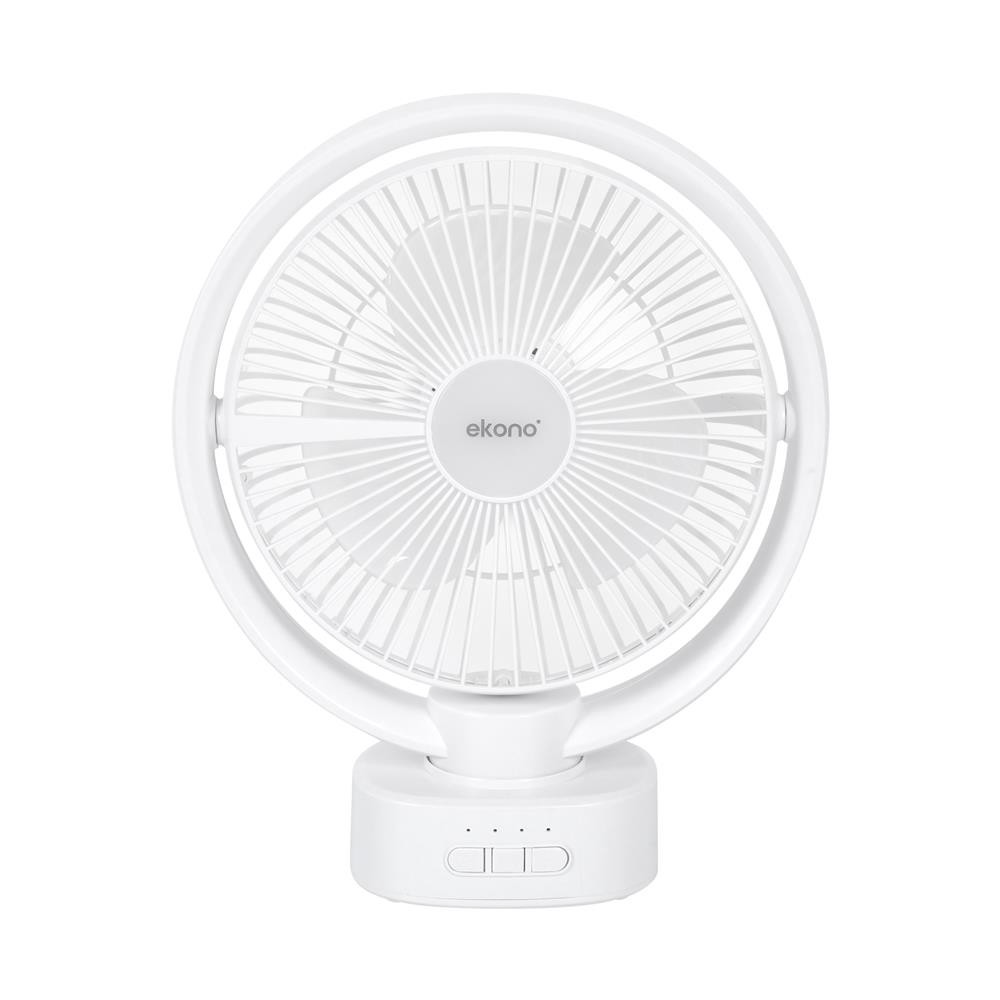 [ซื้อ1แถม1 *กดลงตะกร้า2ชิ้น] HomePro พัดลมพกพา 8 นิ้ว  EK-PTB04 สีขาว แบรนด์ EKONO