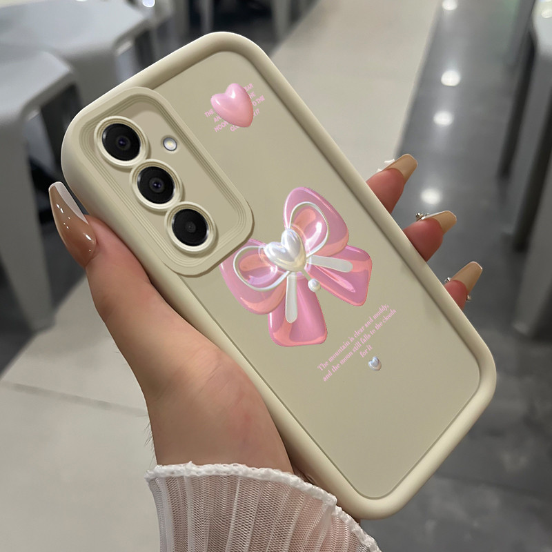 เคสสำหรับ Samsung A16 4G A16 5G เคสโทรศัพท์กุทัณฑ์รูปหัวใจสามสีซิลิโคนกันกระแทก - รูปที่ 2