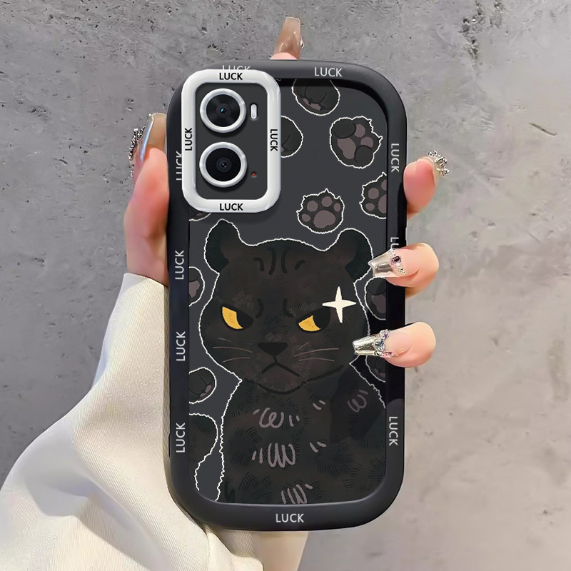 เคสสำหรับ OPPO A36 A76 A96 เคสโทรศัพท์แมวตรากันกระแทกป้องกันการตก