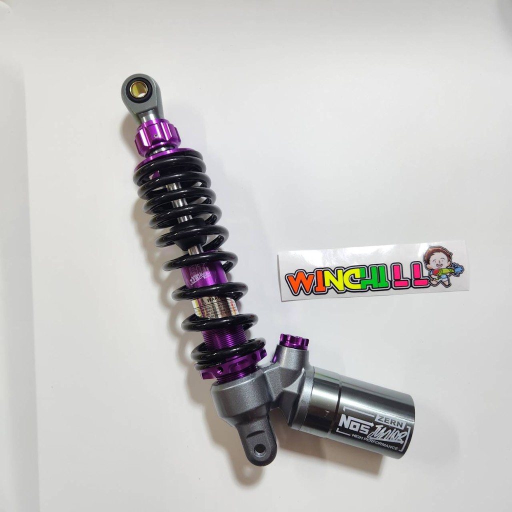 โช้คหลังหัวกลับ ZERN G-SERIES สปริงดำแกนม่วง GIORNO / MIO / FILANO / FILANO GRAND / CLICKi โช้คแก๊สกึ่งน้ำมัน ตัวปรัSAJA