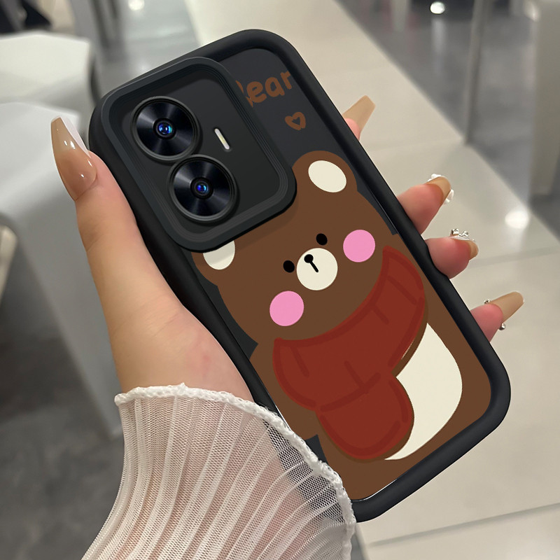 เคสสำหรับ Realme C55 Narzo N55 เคสโทรศัพท์หมีกันกระแทก