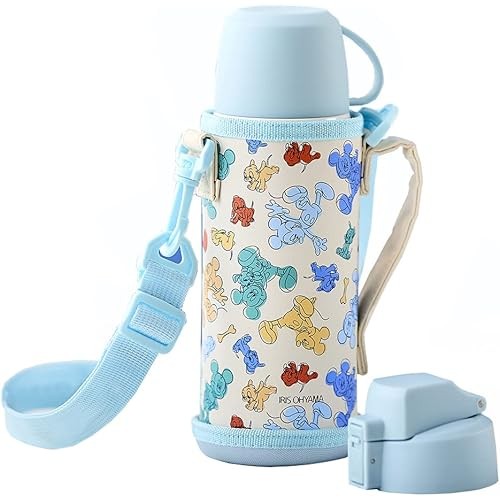 IRIS OHYAMA ขวดน้ํา Iris Oyama สําหรับเด็ก 2WAY 600ml Mickey พร้อมถ้วย ชนิดดื่มโดยตรง เปลี่ยนได้ง่าย