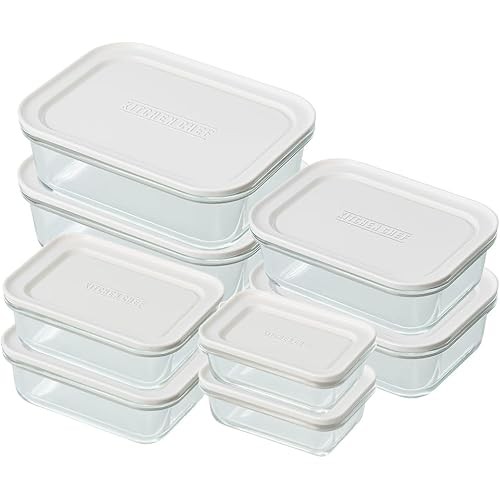 IRIS OHYAMA Iris Ohyama TGS-8S ชุดภาชนะแก้วทนความร้อน 8 Slim ตู้แช่แข็งเครื่องล้างจานเตาอบไมโครเวฟ..