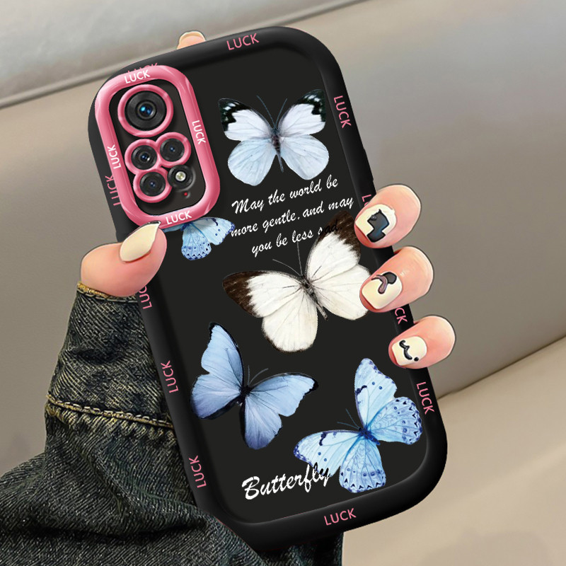 เคสสำหรับ Xiaomi Redmi Note 11 4G Note 11s เคสโทรศัพท์มีสีสันผีเสื้อกันกระแทกป้องกันการตก