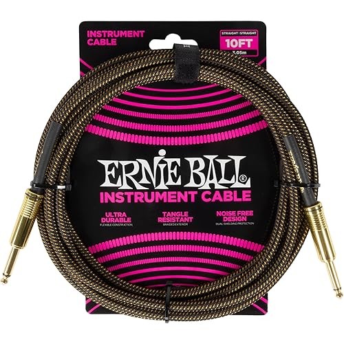 ERNIE BALL ERNIE BALL 6428 10ft BRAIDED INSTRUMENT CABLE 3.05m ชําระสิ่งสกปรก
