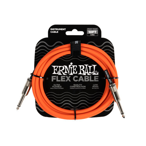 ERNIE BALL ERNIE BALL 6416 สายโล่ตราสาร 10ft FLEX 3.04m SS สีส้ม
