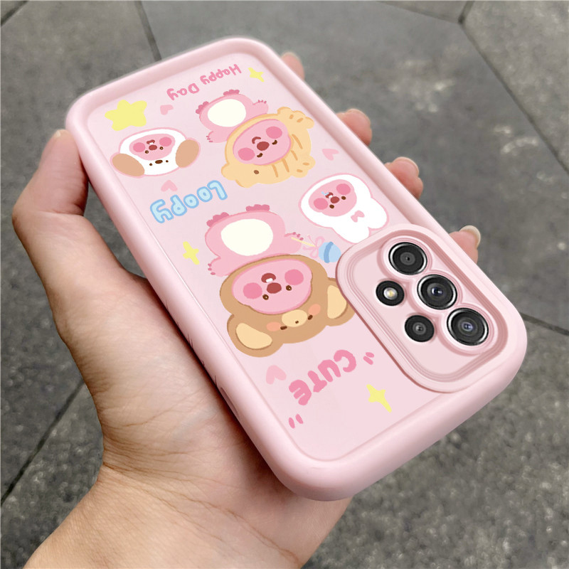 เคสสำหรับ Samsung Galaxy A52 5G A52s เคสโทรศัพท์บีเวอร์สามสีซิลิโคนกันกระแทก